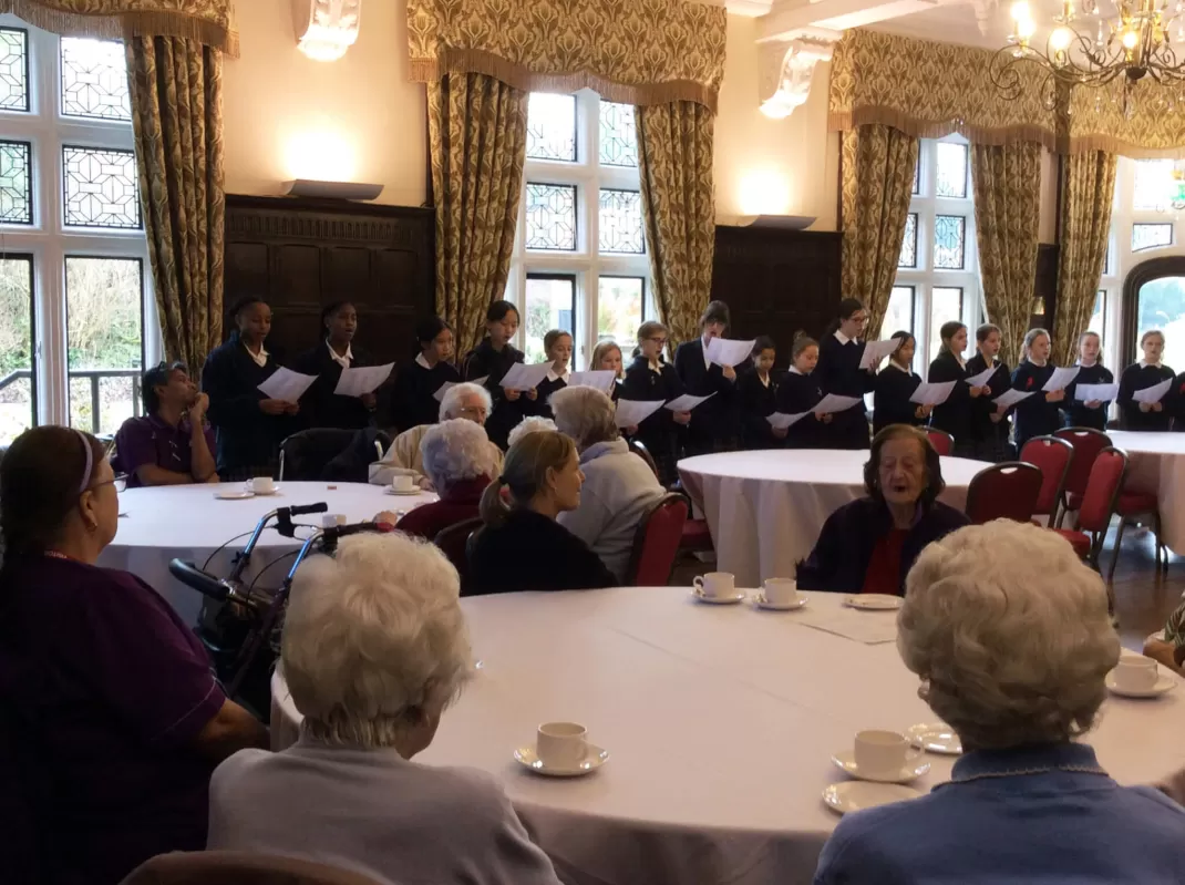 Festive entertainment for guests from local community