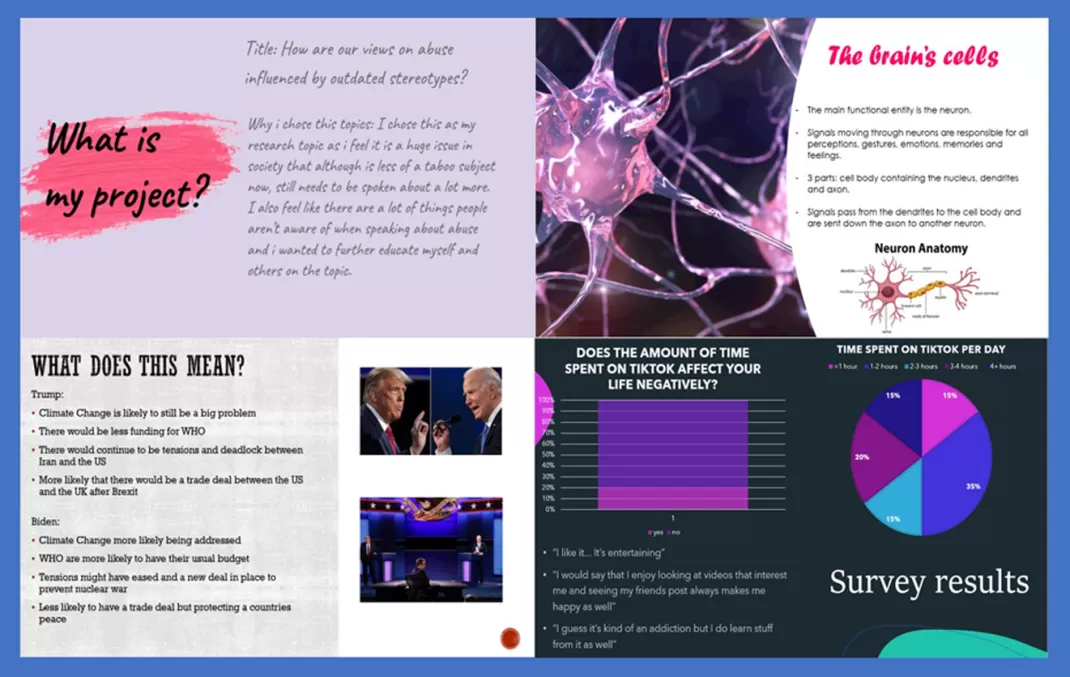 Year 8 students give eloquent talks on well-researched AQA projects
