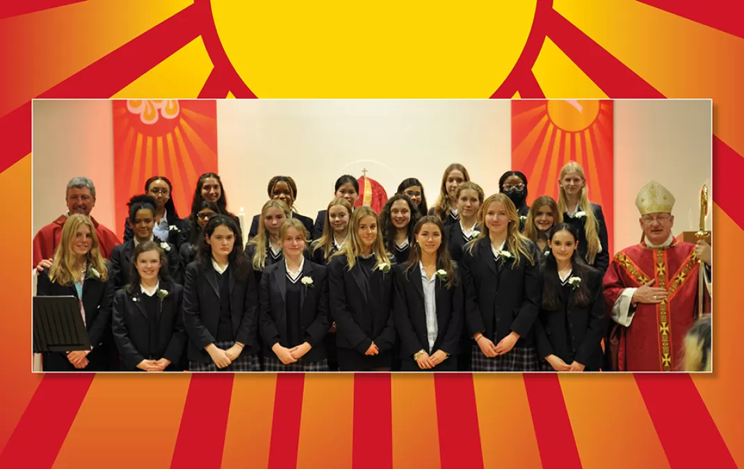 Students receive Sacrament of Confirmation from Bishop Richard Moth