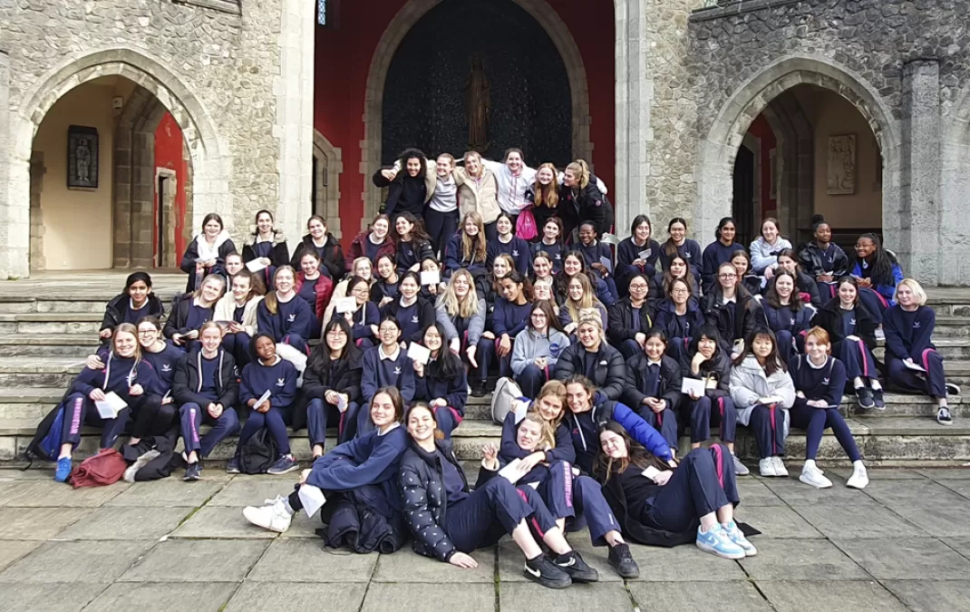 Year 11 students celebrate on GCSE results day