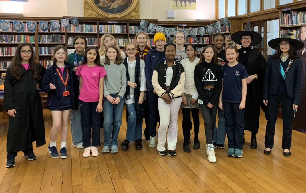 Year 7s enjoy magic and merrymaking in the library at Harry Potter party