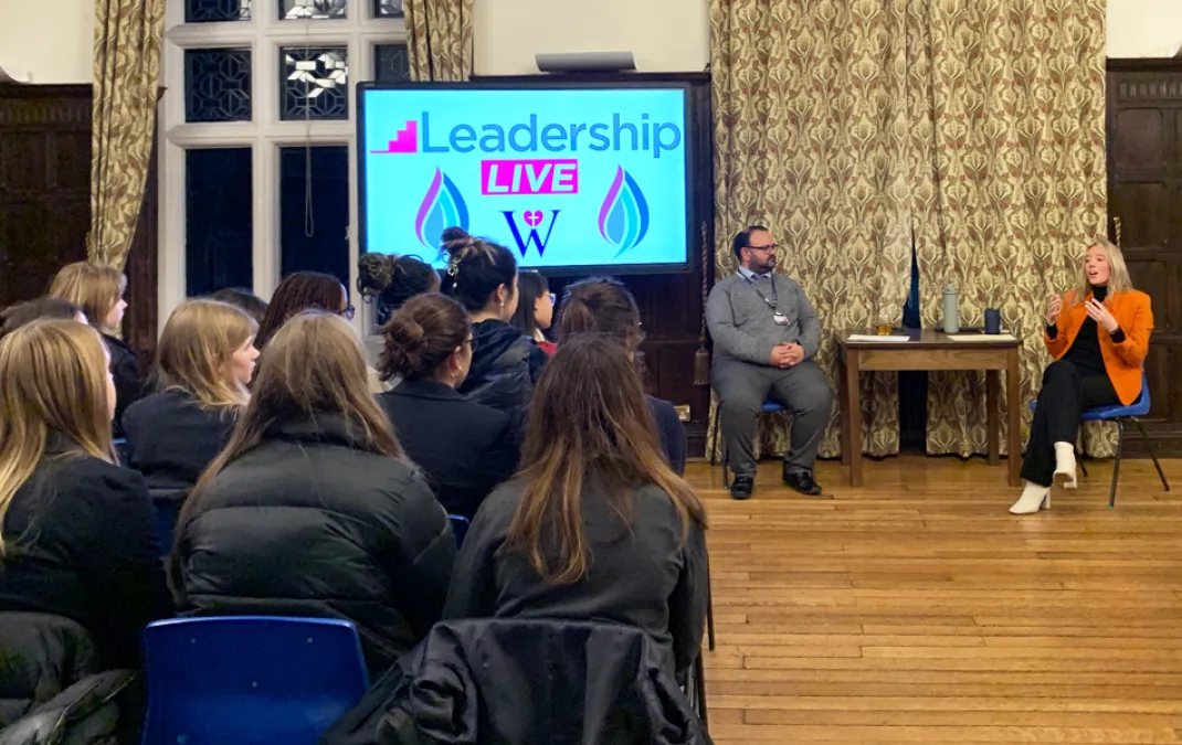 Students learn about leadership in action with alumna Abby at first ‘Leadership Live’ session