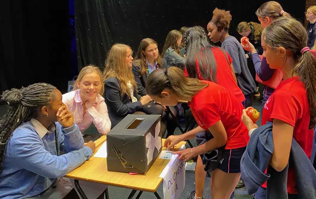 Engaging mock election informs and educates students about the democratic process