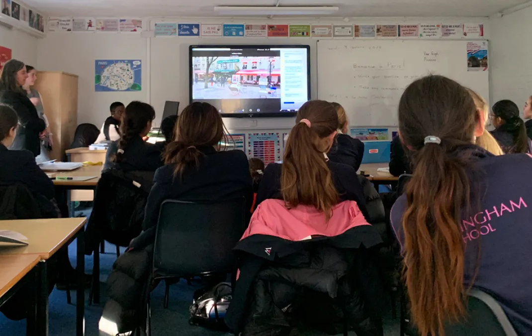 Year 8 students of French transported from Marden to Montmartre for one lesson only