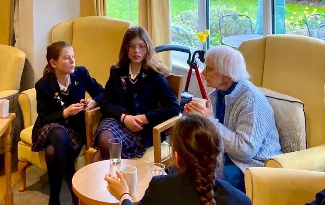 Students and staff enjoy a warm welcome from Sacred Heart Sisters at Duchesne House