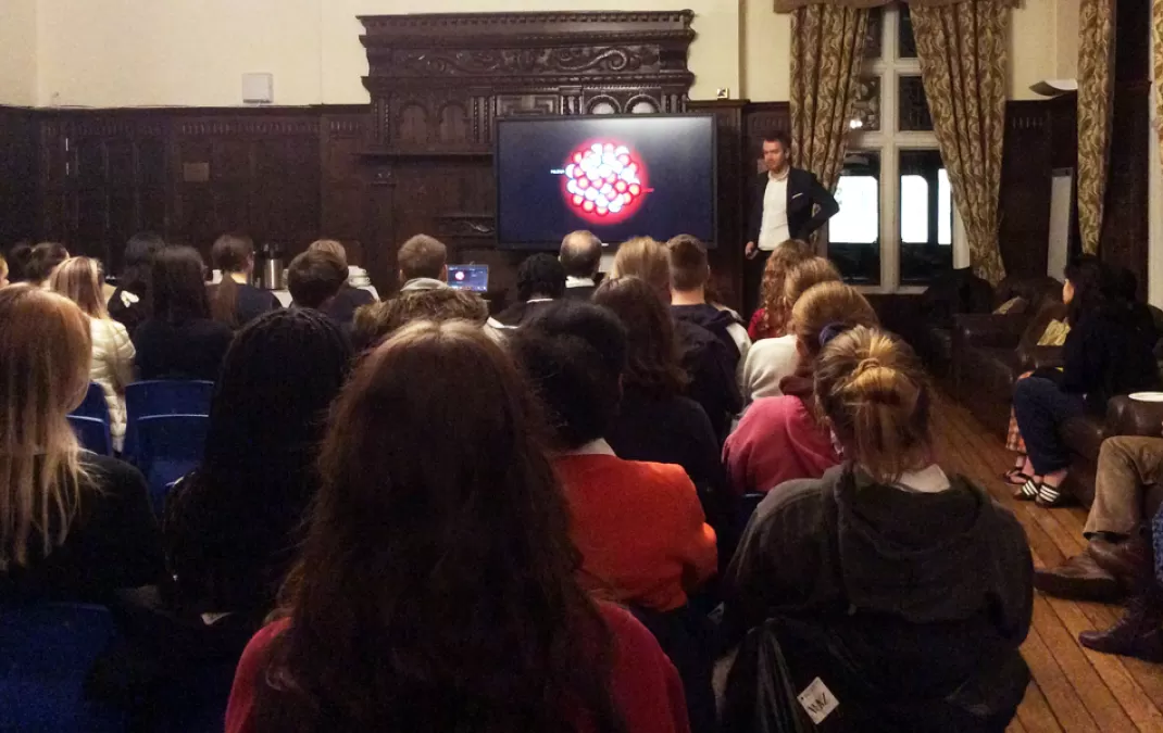 Fascinating exploration of apple pie and the universe by Dr Harry Cliff