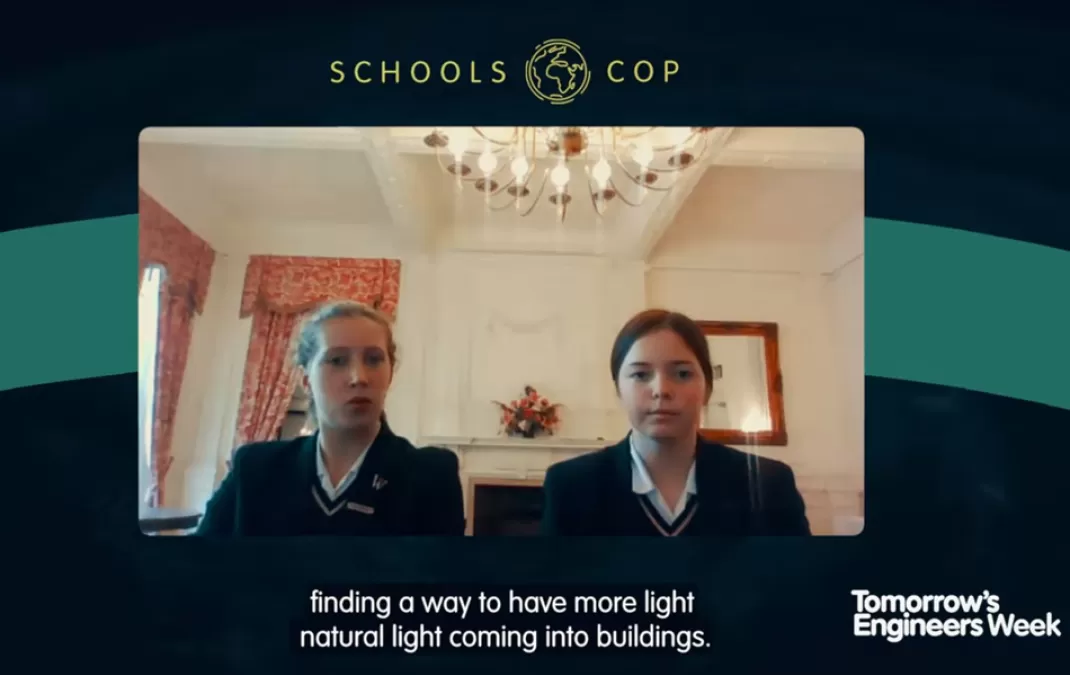 Daisy and Lara share ideas to tackle climate crisis at Tomorrow’s Engineers Week Schools COP