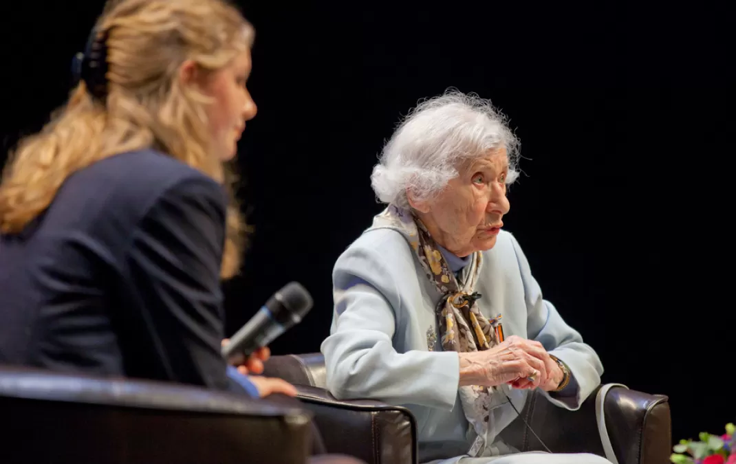 Jewish Resistance fighter has wise words for Woldingham students on Holocaust Memorial Day