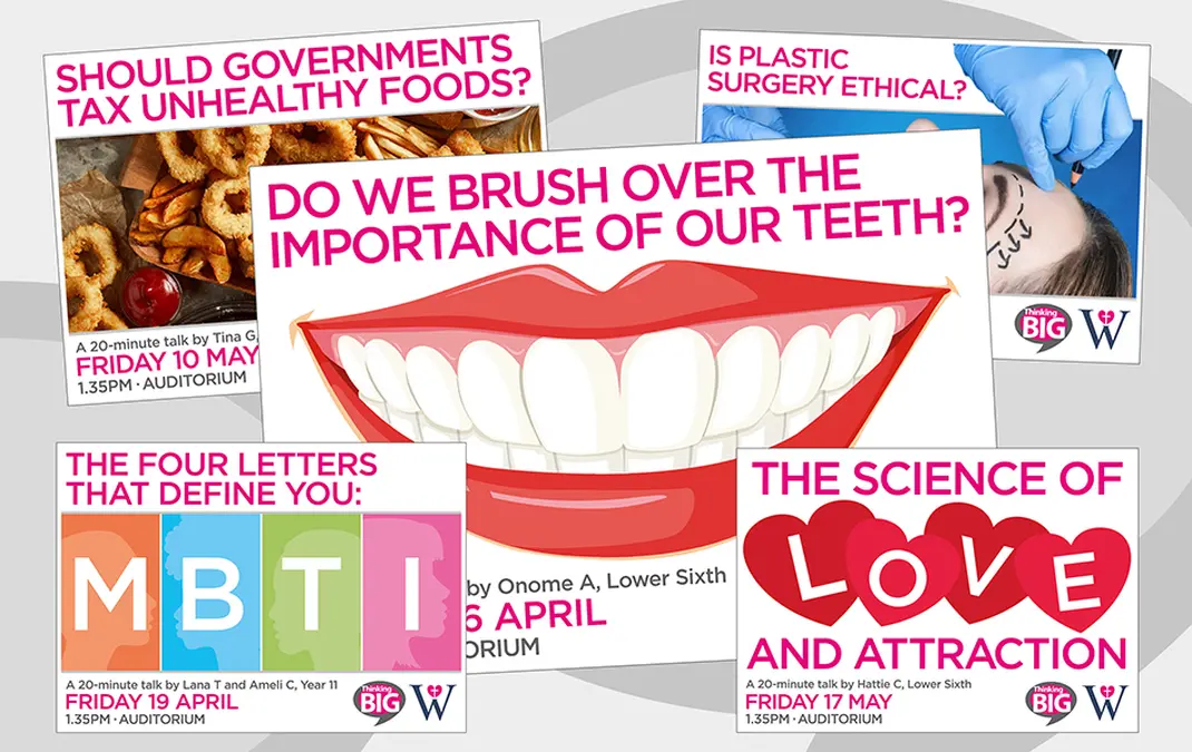 Personality tests and the importance of our teeth among the fascinating topics students address in Thinking Big talks