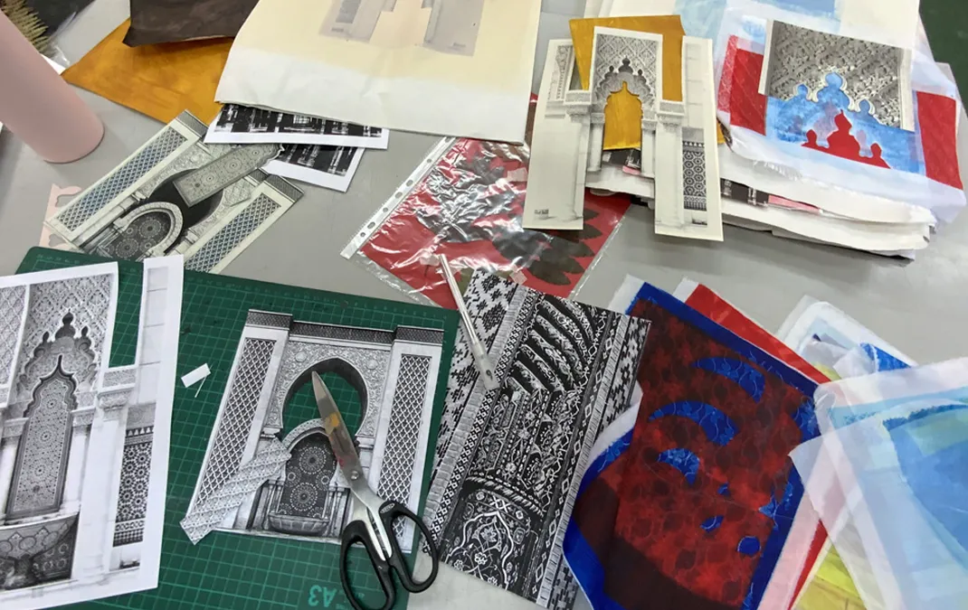 Heat press workshop and gallery visits inspire students’ artistic journeys