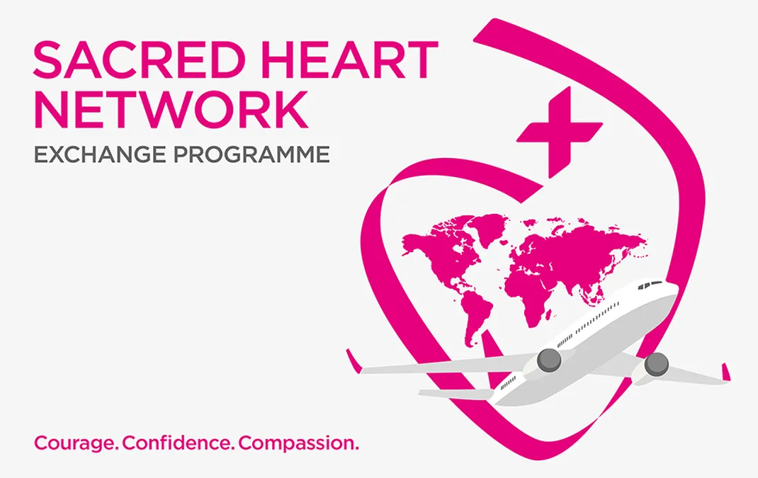 Year 10 students Rosie and Lexi welcome Sacred Heart Exchange partners to Woldingham, following their respective visits to Texas and Tokyo