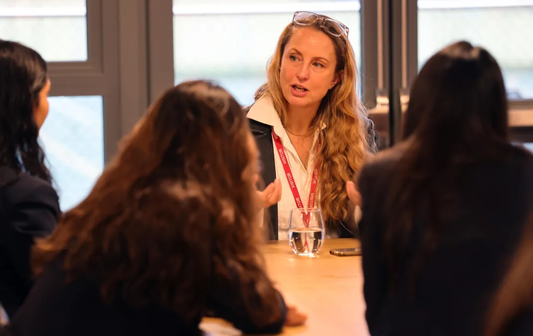 Students practise the art of networking with guests from a range of business sectors