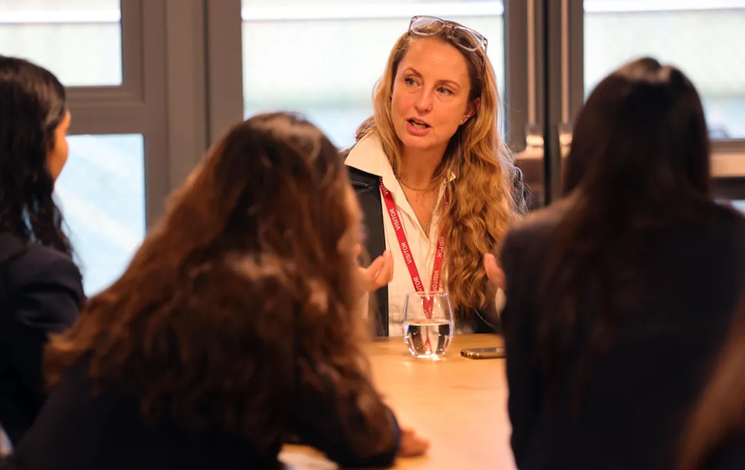 Students practise the art of networking with guests from a range of business sectors